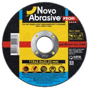 Trennscheibe NOVOABRASIVE 41 115 x 2,0 x 22,23 mm, für Metall