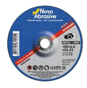 Schleifscheibe NovoAbrasive Standard 27 180x6,0x22,23 mm, für Metall