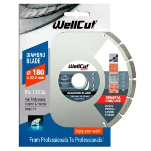 WellCut Diamantscheibe 180 x 22,23 mm, Segment