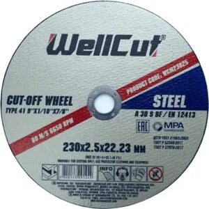 WellCut Trennscheibe 230 x 2,5 x 22,23 mm, für Metall