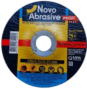 Trennscheibe NOVOABRASIVE 42 125 x 2,5 x 22,23 mm, für Metall