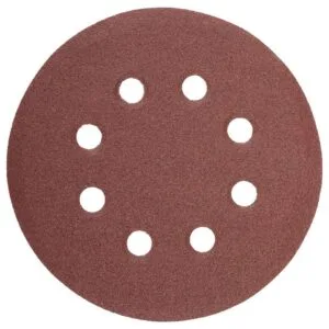 NovoAbrasive selbsthaftende Schleifscheibe 150 mm, P240, 8 Löcher, Set mit 5 Stück.
