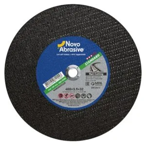 Trennscheibe NovoAbrasive Standard 41 400 x 3,5 x 32 mm, auf einer Schiene, 100 m/s