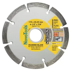 NovoTools Basic Diamanttrennscheibe 115 x 22,23 mm, Segment