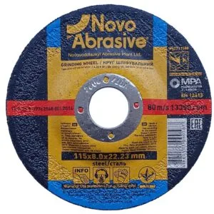 Schleifscheibe NOVOABRASIVE 27 115x8,0x22,23 mm, für Metall