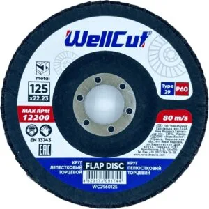 WellCut 29 Fächerscheibe 125x22,23 mm, P60