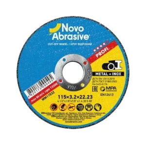 Trennscheibe NOVOABRASIVE 41 115 x 3,2 x 22,23 mm, für Metall