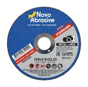 Trennscheibe NovoAbrasive Standard 41 125 x 2,5 x 22,23 mm, für Metall
