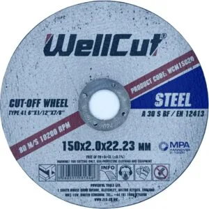 WellCut Trennscheibe 150 x 2,0 x 22,23 mm, für Metall