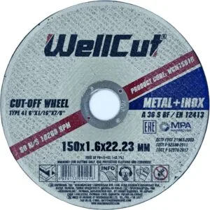 WellCut Trennscheibe 150 x 1,6 x 22,23 mm, für Metall