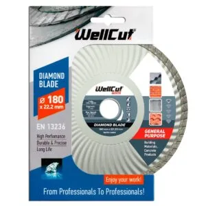 WellCut Diamantscheibe 180 x 22,23 mm, Turbowave