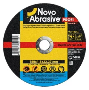 Trennscheibe NOVOABRASIVE 41 180 x 1,6 x 22,23 mm, für Metall