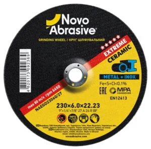 Schleifscheibe NovoAbrasive Extreme 27 230 x 6,0 x 22,23 mm, für Metall