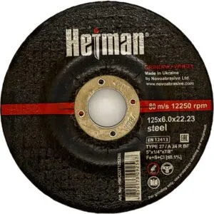 Schleifscheibe Hetman 27 125x6,0x22,23 mm, für Metall