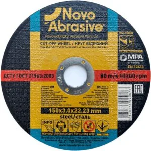 Trennscheibe NOVOABRASIVE 41 150 x 3,0 x 22,23 mm, für Metall