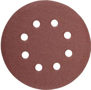 NovoAbrasive selbsthaftende Schleifscheibe 115 mm, P60, 8 Löcher, Set mit 10 Stück.