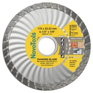 Diamantscheibe NovoTools Basic 115 x 22,23 mm, Turbowelle