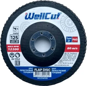 WellCut 27 Fächerscheibe 125x22,23 mm, P60