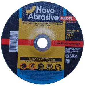 Trennscheibe NOVOABRASIVE 42 180 x 2,5 x 22,23 mm, für Metall