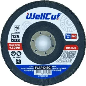 WellCut 29 Fächerscheibe 125x22,23 mm, P80