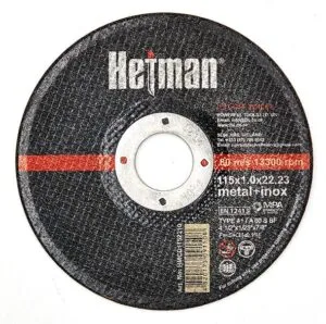Trennscheibe Hetman 41 115 x 1,0 x 22,23 mm, für Metall