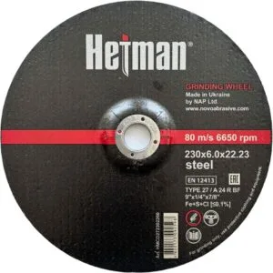 Schleifscheibe Hetman 27 230x6,0x22,23 mm, für Metall