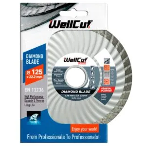 WellCut Diamantscheibe 125 x 22,23 mm, Turbowave