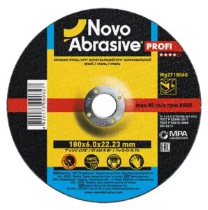 Schleifscheibe NOVOABRASIVE 27 180x6,0x22,23 mm, für Metall
