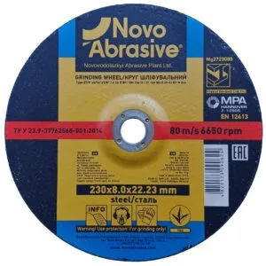 Schleifscheibe NOVOABRASIVE 27 230x8,0x22,23 mm, für Metall