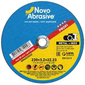 Trennscheibe NOVOABRASIVE 42 230 x 3,2 x 22,23 mm, für Metall