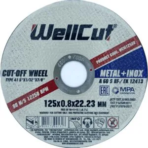 WellCut Trennscheibe 125 x 0,8 x 22,23 mm, für Metall
