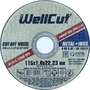 WellCut Trennscheibe 115 x 1,0 x 22,23 mm, für Metall