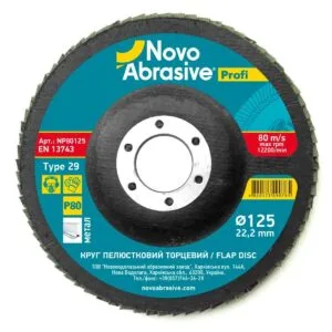 NOVOABRASIVE 29 Fächerscheibe, 125 x 22,23 mm, P80