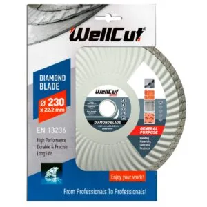 WellCut Diamantscheibe 230 x 22,23 mm, Turbowave