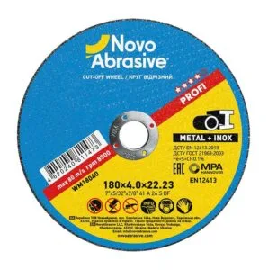 Trennscheibe NOVOABRASIVE 41 180 x 4,0 x 22,23 mm, für Metall