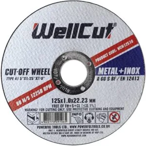 WellCut Trennscheibe 125 x 1,0 x 22,23 mm, für Metall