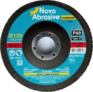 NOVOABRASIVE 27 Fächerscheibe 125x22,23 mm, P60