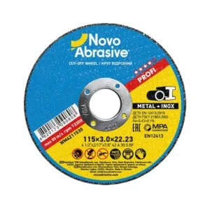 Trennscheibe NOVOABRASIVE 42 115 x 3,0 x 22,23 mm, für Metall