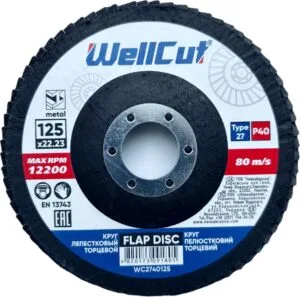WellCut 27 Fächerscheibe 125x22,23 mm, P40