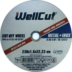 WellCut Trennscheibe 230 x 1,6 x 22,23 mm, für Metall
