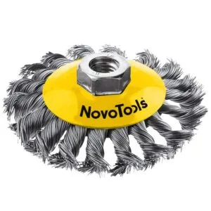 NovoTools 100 konische Bürste, geflochtener Draht